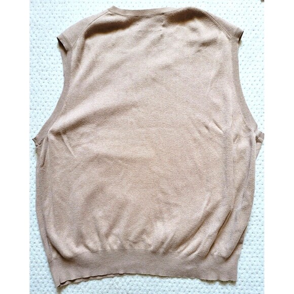 Polo Ralph Lauren Men's Golf Pima Cotton Sweater Vest V-Neck Beige Tan XL - Picture 5 of 6